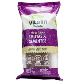 Pão De Forma Frutas E Sementes S/ Glúten 300G Vitalin