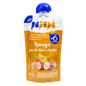 Papinha De Frango, Grão De Bico E Vegetais Pouch 120g Papapá