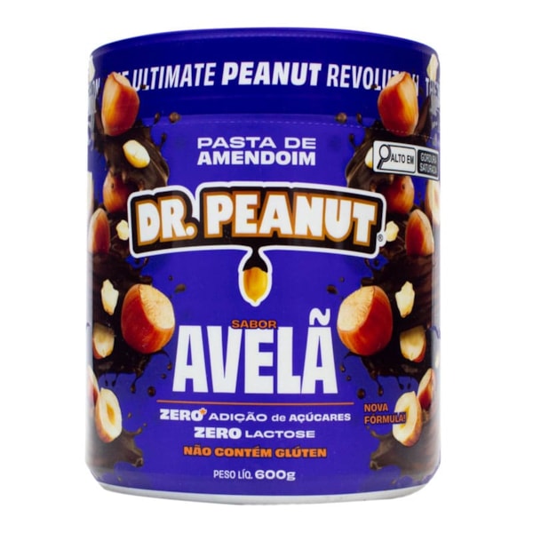 Pasta de Amendoim Avelã c/ Whey Protein 600g Dr Peanut