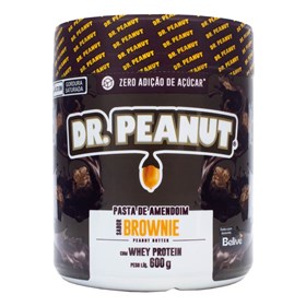 Pasta De Amendoim Brownie C/ Whey Protein 600g Dr Peanut