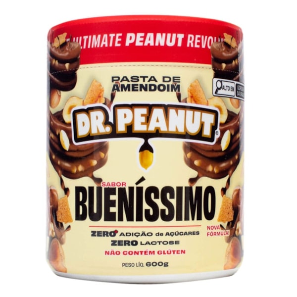 Pasta de Amendoim Buenissimo c/ Whey Protein 600g Dr Peanut