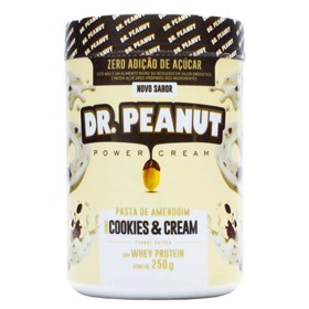 Pasta de Amendoim Cookies & Cream c/ Whey Protein 250g Dr Peanut
