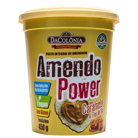 Pasta De Amendoim Integral C/ Caramelo E Flor De Sal 'Amendo Power' 450g DaColônia