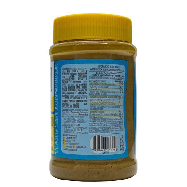 Pasta de Amendoim Integral Crocante Vegana 450g FIT FOOD