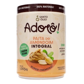 Pasta De Amendoim Integral Lisa Adorô 1,005Kg Santo Óleo