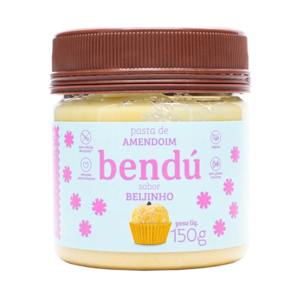 Pasta De Amendoim Sabor Beijinho Zero Açúcar 150g Bendú