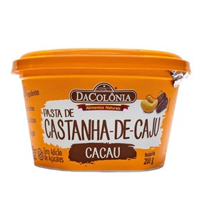 Pasta De Castanha-De-Caju Com Cacau 200g Dacolonia