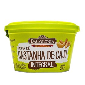 Pasta De Castanha-De-Caju Integral 200g Dacolônia
