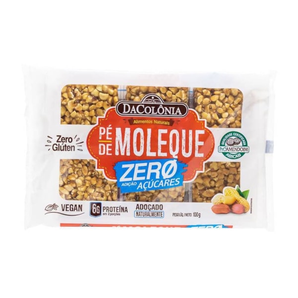 Pé de Moleque Zero Açúcar Dacolonia 100g