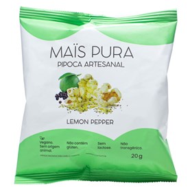 Pipoca Artesanal Sabor Lemon Pepper 20g Mais Pura