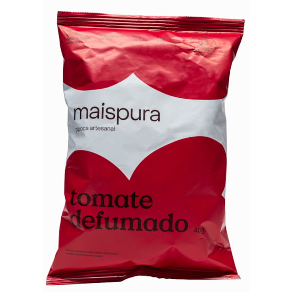 Pipoca Artesanal Sabor Tomate Defumado 40g Mais Pura