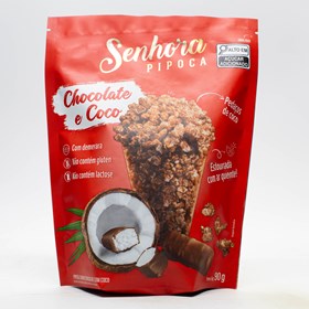 Pipoca C/ Chocolate E Coco S/ Glúten E S/Lactose 90g Senhora Pipoca