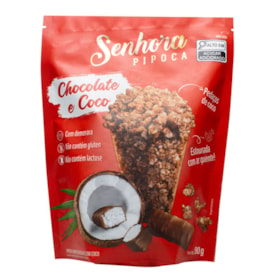 Pipoca C/ Chocolate E Coco S/ Glúten E S/Lactose 90g Senhora Pipoca