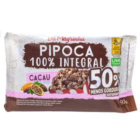 Pipoca De Micro-Ondas 100% Integral Sabor Cacau 90g Da Magrinha