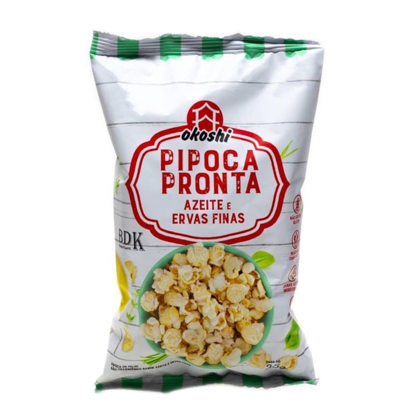 Pipoca Pronta sabor Azeite e Ervas Finas 35g Okoshi