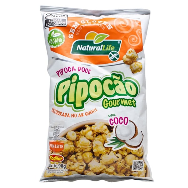 Pipocão Gourmet Sabor Coco S/ Glúten 90g Natural Life