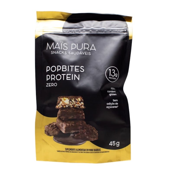 Popbites Protein Zero Açúcar 45G Mais Pura