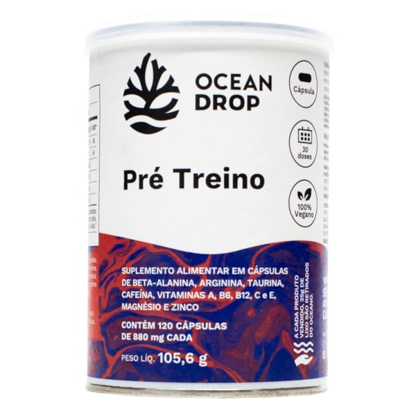 Pré Treino 120 Cápsulas 820mg Ocean Drop