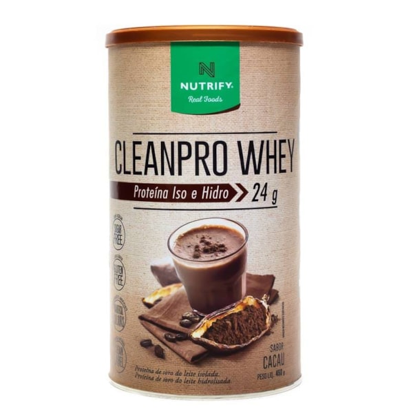 Proteína CleanPro Whey sabor Cacau 450g Nutrify