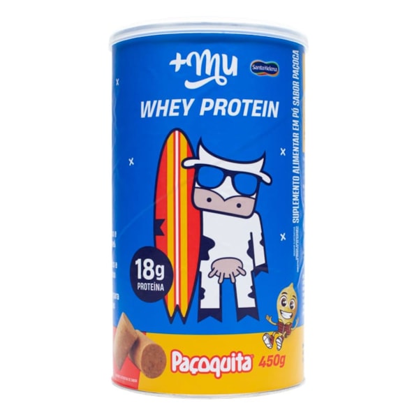 Proteína Sabor Paçoquita Pote 450g +Mu Tradicional