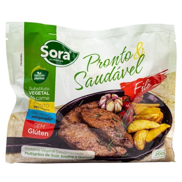 Proteína Vegetal Condimentada Filé Veg "Pronto e Saudável" 200g Sora