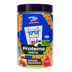 Proteína Vegetal Sabor Caramelo Machiatto Pote 450g +Mu PERFORMANCE
