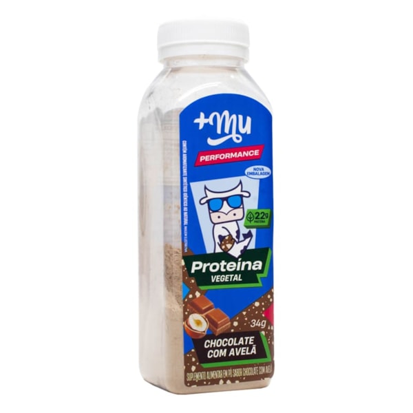 Proteína Vegetal sabor Chocolate c/ Avelã Garrafinha 34g +Mu MUKE