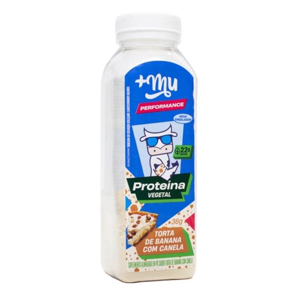 Proteína Vegetal Sabor Torta De Banana C/ Canela Garrafinha 36g +Mu Muke