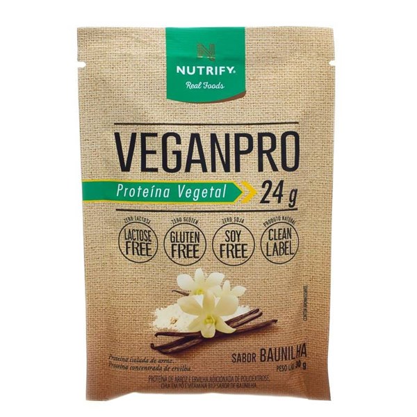 Proteína Vegetal VEGANPRO sabor Baunilha Sachê 30g Nutrify