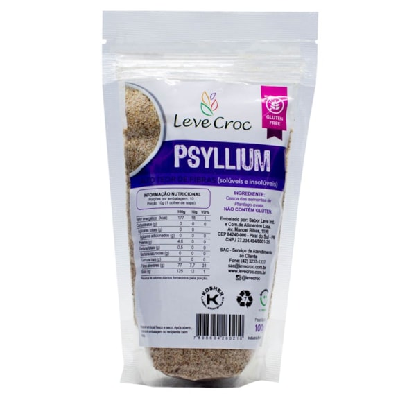 Psyllium Em Flocos 100g Leve Crock