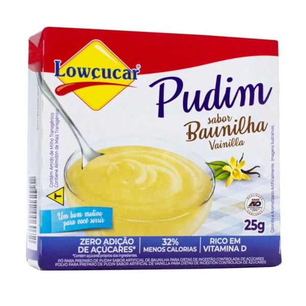 Pudim em Pó sabor Baunilha Zero 25g Lowçucar