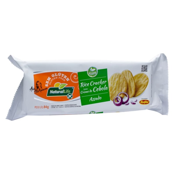 Rice Cracker Sabor Creme De Cebola S/ Glúten 84g Natural Life