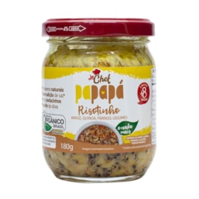 Risotinho Orgânico Arroz, Quinoa E Frango Vidro 180g Papapá