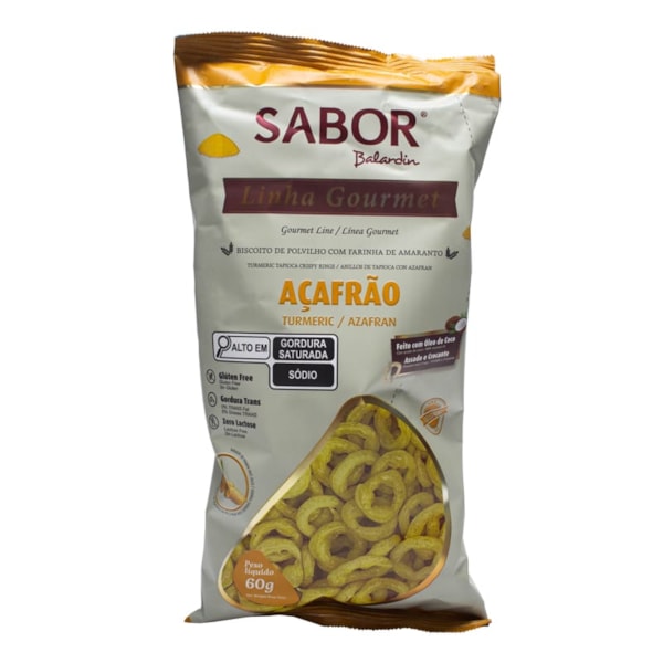 Rosca De Polvilho Sabor Açafrão 80g Sabor