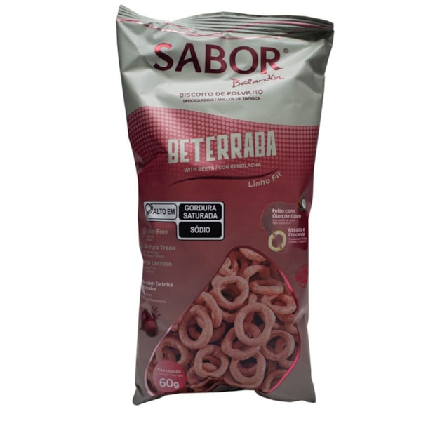 Rosca De Polvilho Sabor Beterraba 60g Sabor