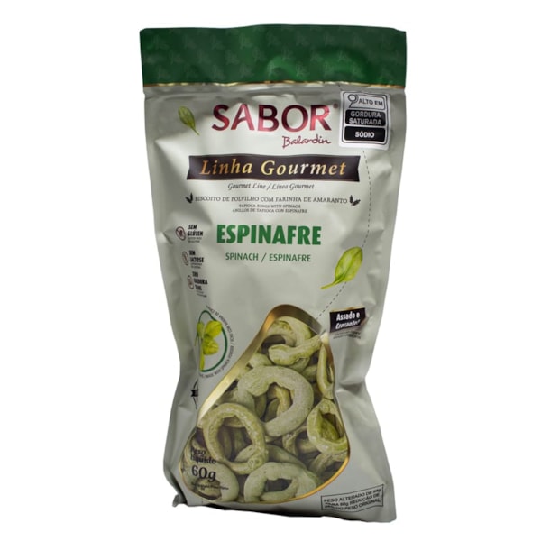 Rosca De Polvilho Sabor Espinafre 80g Sabor