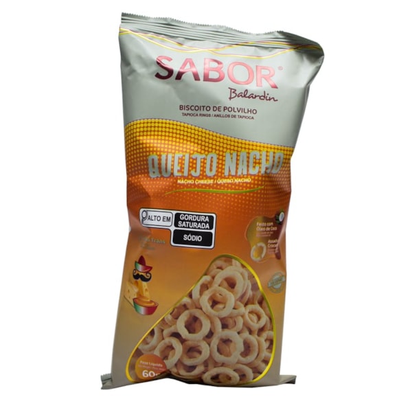 Rosca De Polvilho Sabor Queijo Nacho 60g Sabor