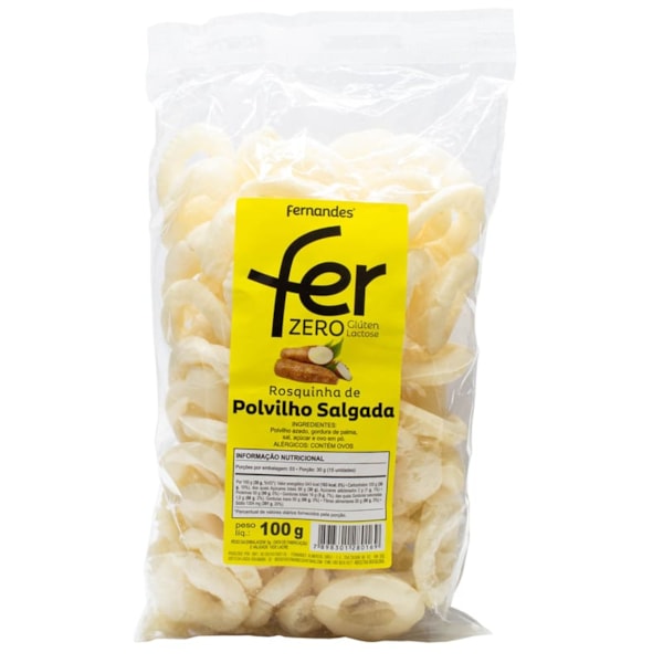 Rosquinha De Polvilho Salgada S/ Glúten 100g Fernandes