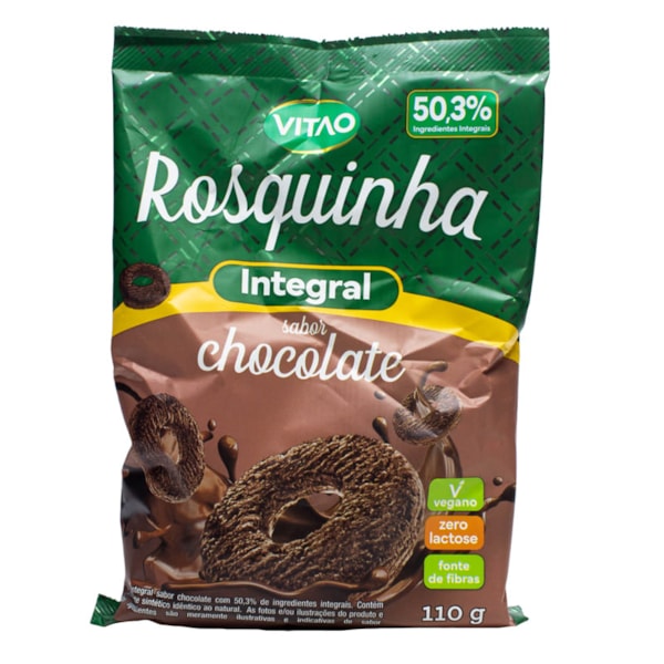 Rosquinha Integral Sabor Chocolate 110g Vitao