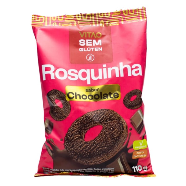 Rosquinha Integral Sabor Chocolate S/ Glúten 110g Vitao