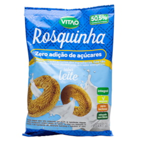 Rosquinha Integral Sabor Leite Zero Açúcar 110g  Vitao