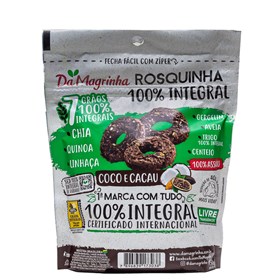 Rosquinhas 100% Integral De Coco e Cacau 150g Da Magrinha