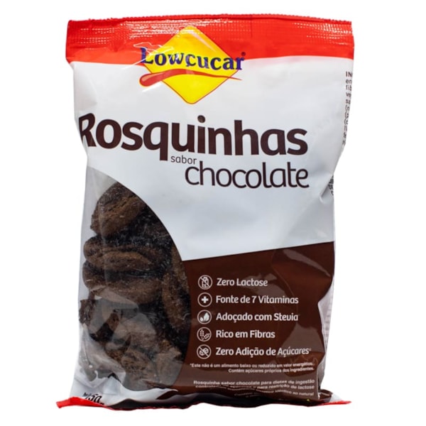 Rosquinhas Sabor Chocolate S/ Açucar S/ Lactose 150g Lowçucar - Atacarejo  Saudável