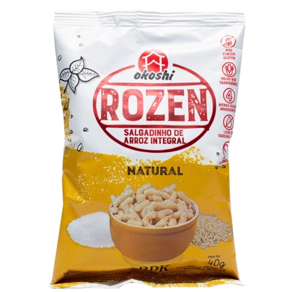 Salgadinho Rozen Natural 40g Okoshi