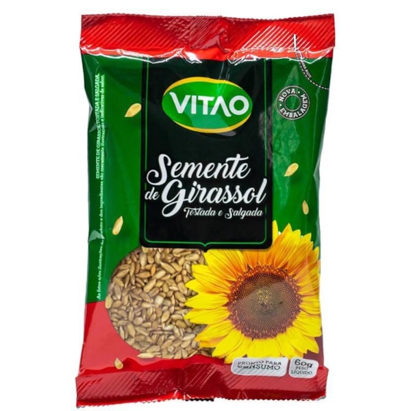 Sementes de Girassol Tostado Salgado 60g - VITAO