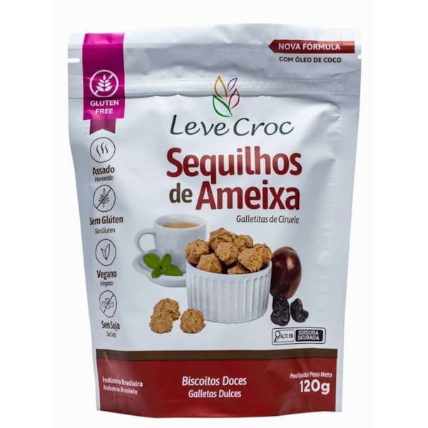 Sequilhos De Ameixa 120g Leve Croc