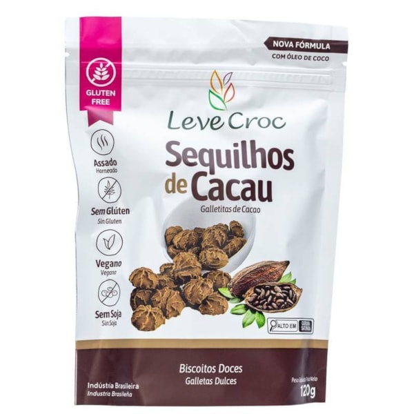 Sequilhos de Cacau 120g - Leve Croc