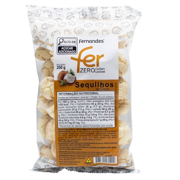 Sequilhos De Coco S/ glúten 200g Fernandes