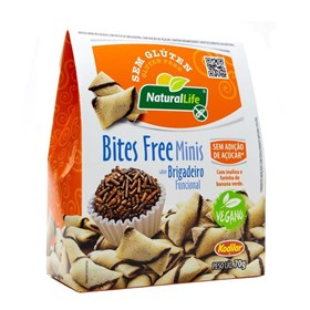 Snack Bites Free Minis sabor Brigadeiro Funcional s/ Glúten 70g Natural Life