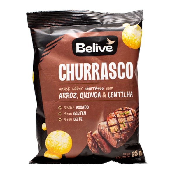 Snack De Arroz Sabor Churrasco 35g Belive